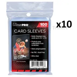 1000 Ultra PRO Soft Sleeves Penny Card Protectors Clear 10 x 100ct - Image 1