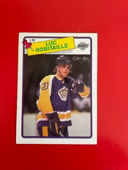 1988-89 O-Pee-Chee Set Break OPC #124 Luc Robitaille - Los Angeles Kings NRMT - Image 1