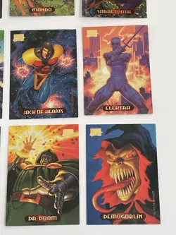 Marvel Masterpieces 1994 Trading Card Lot Of 9 Excellent Condition - Image 3