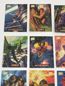 Marvel Masterpieces 1994 Trading Card Lot Of 9 Excellent Condition - Image 4