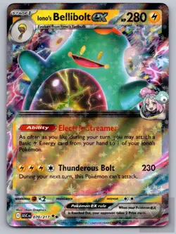 Iono's Bellibolt ex 070/217 Double Rare Ascended Heroes Pokemon Near Mint - Image 1