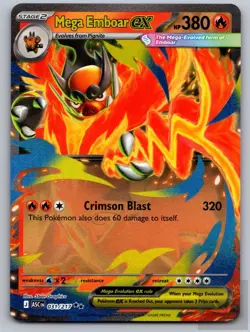 Mega Emboar ex 031/217 Double Rare Ascended Heroes Pokemon Near Mint - Image 1
