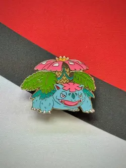 Mega M Venusaur Metal Enamel Pin 2016 Pokemon TCG - Image 1