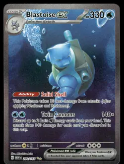 Pokemon Cards Blastoise ex 200/165 151 Special Illustration Rare LP - Image 1
