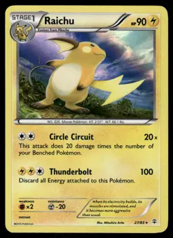 Pokemon Cards Raichu 27/83 Holo Generations Rare NM *2 - Image 1