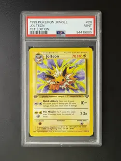 1999 POKEMON JUNGLE FIRST EDITION 1ST #20 JOLTEON PSA 9 - Image 4