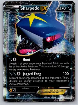 Sharpedo EX 91/160 Holo EX Rare Primal Clash Pokemon Near Mint - Image 1