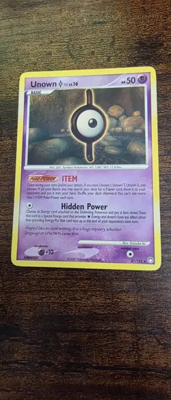 Unown [I] 37/123 Rare Mysterious Treasures Pokemon Lightly Played - Image 1