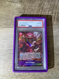 2025 ONE PIECE OP13 #064 CARRYING ON HIS WILL GOL D ROGER ALT ART PSA 10 - Image 1