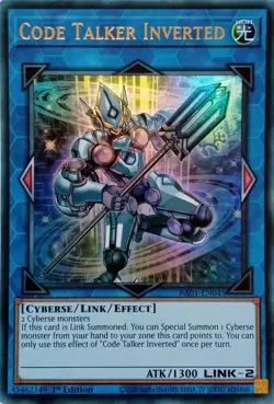 RA01-EN045 CODE TALKER INVERTED ULTRA RARE 1ST EDITION YuGiOh CARD - Image 1