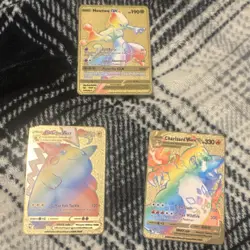 Pokemon Foil Mewtwo GX, Pikachu VMAX, Charizard VMAX Card Lot - English - Image 1