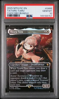 2025 MTG FINAL FANTASY COMMANDER CHOCOBO BUNDLE #0466 TATARU TARU PSA 10 - Image 1