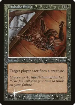 MTG English Diabolic Edict Light Play Foil Promos: Arena - Image 1
