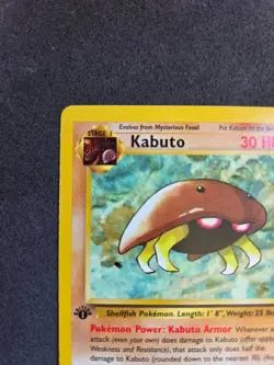 Pokemon TCG 1st Edition Kabuto 50/62 Fossil Set Non Holo WOTC VTG 1999 LP - Image 3