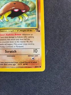 Pokemon TCG 1st Edition Kabuto 50/62 Fossil Set Non Holo WOTC VTG 1999 LP - Image 5