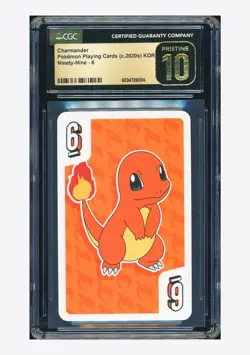 Pokemon CGC10 PRISTINE Charmander c.2020s Ninety-Nine-6 Playing Card Korean - Image 1