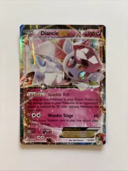 ** Diancie EX 72/124 XY Fates Collide NM Pokemon - Image 1
