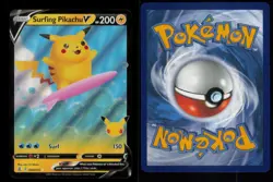HOLO SURFING PIKACHU V V RARE HOLO 008/025 NM POKEMON - Image 3