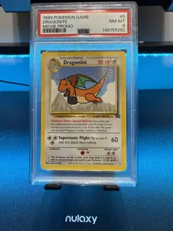 1999 Pokemon WOTC Dragonite Movie Promo 5/53 PSA 8 - Image 1