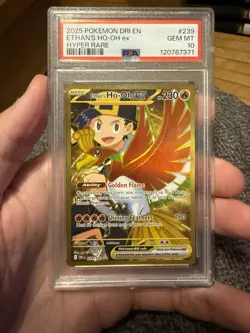 2025 Pokemon Dri EN-Destined Rivals Ethan's Ho-Oh EX Hyper Rare PSA 10 #239 - Image 1