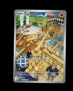 2024 Pokemon TWILIGHT MASQUERADE TIMBURR IR ILLUSTRATION RARE HOLO 183/167 NM! - Image 1