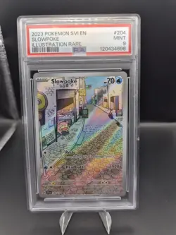 2023 POKEMON SVI EN-SCARLET & VIOLET ILLUSTRATION RARE #204 SLOWPOKE PSA 9 - Image 1