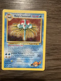 2000 Pokemon Gym Heroes Misty’s Tentacruel 10/132 Holo Nice Swirl NM Vintage - Image 3