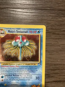 2000 Pokemon Gym Heroes Misty’s Tentacruel 10/132 Holo Nice Swirl NM Vintage - Image 5