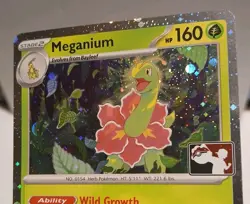 Meganium 010/132 Cosmo Holo Prize Pack Series 9 Pokemon Play! Mint Condition - Image 1
