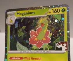Meganium 010/132 Cosmo Holo Prize Pack Series 9 Pokemon Play! Mint Condition - Image 2