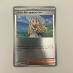 Lillie’s Determination 119/132 Uncommon Reverse Holo Pokemon Mega Evolution NM - Image 1