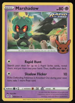 Marshadow 080/203 Holo Holo Rare Trick or Trade BOOster 2023 Pokemon Holo LP - Image 1