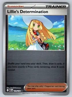 Lillie's Determination 119/132 Uncommon Mega Evolution Pokemon Reverse Holo NM - Image 1