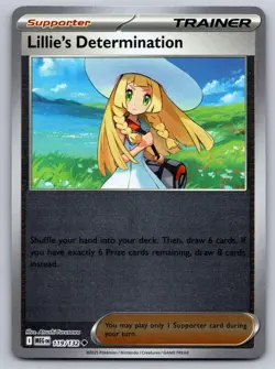 Lillie's Determination 119/132 Uncommon Mega Evolution Pokemon Reverse Holo NM - Image 1