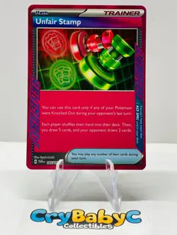 Pokemon Unfair Stamp 165/167 Twilight Masquerade Scarlet & Violet ACE SPEC Rare - Image 1