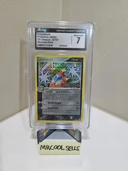 Pokemon Crawdaunt 6/107 EX Deoxys Reverse Holo Stamped 2005 CGC 7 English - Image 1