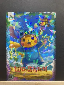 Pikachu as Cosplay Lilo & Stitch Non- Pokemon Pop Culture Fan Art Trading Card - Image 5