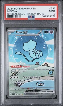 Pokemon TCG Mew ex 232/091 Paldean Fates Special Illustration Rare Holo PSA 9 - Image 1