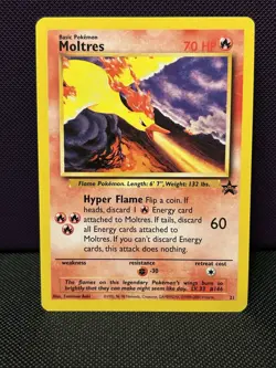 Pokemon TCG Moltres Black Star Promos Card 21 Wizards of the Coast - Image 1