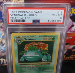 1999 Pokemon Base Set Venusaur Shadowless Holo 15/102 PSA 6 - Image 2