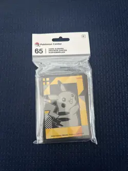 Pokemon Center: Pikachu POWER GRID Card Sleeves (65 Sleeves) Sealed - Image 1