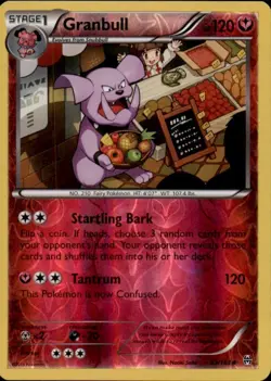Granbull 99/162 Uncommon BREAKthrough Pokemon Reverse Holo Near Mint - Image 1