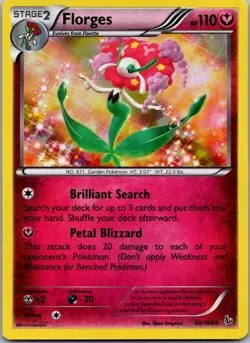 POKEMON FLORGES 66/106 HOLO RARE FLASHFIRE NM/M - Image 1