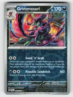 Grimmsnarl 96/142 Stellar Crown R Reverse Holo NM/M Pokemon - Image 1