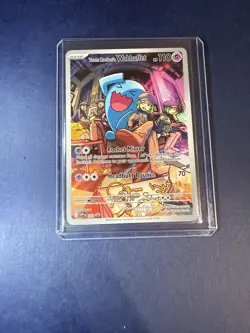 Pokemon TCG Destined Rivals Team Rockets Wobbuffet SVP Black Star Promo Card 203 - Image 1
