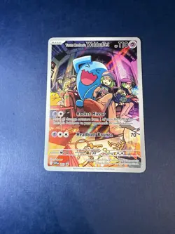 Pokemon TCG Destined Rivals Team Rockets Wobbuffet SVP Black Star Promo Card 203 - Image 2