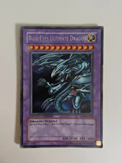 Yugioh Blue-Eyes Ultimate Dragon JMP-EN005 Secret Rare Limited Edition LP - Image 1