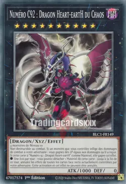 Yu-Gi-Oh! Numero C92 : Dragon Heart-eartH du Chaos : C BLC1-FR149 - Image 1