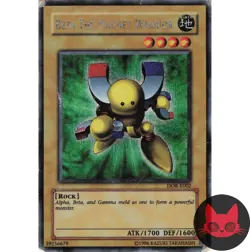 Yugioh Beta The Magnet Warrior DOR-E002 Prismatic Secret Rare HP - Image 1