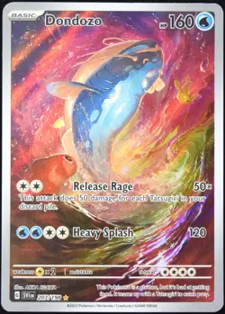 Pokemon TCG Dondozo 207/198 Scarlet & Violet Base Illustration Rare Card - MP - Image 1
